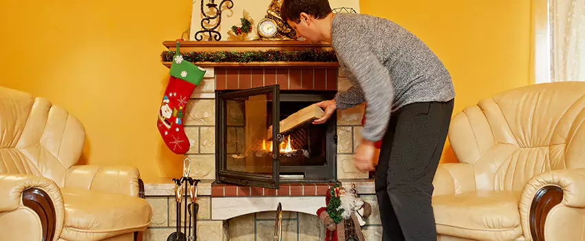 Rusted Metal Fireplace Restoration in Santa Maria, California
